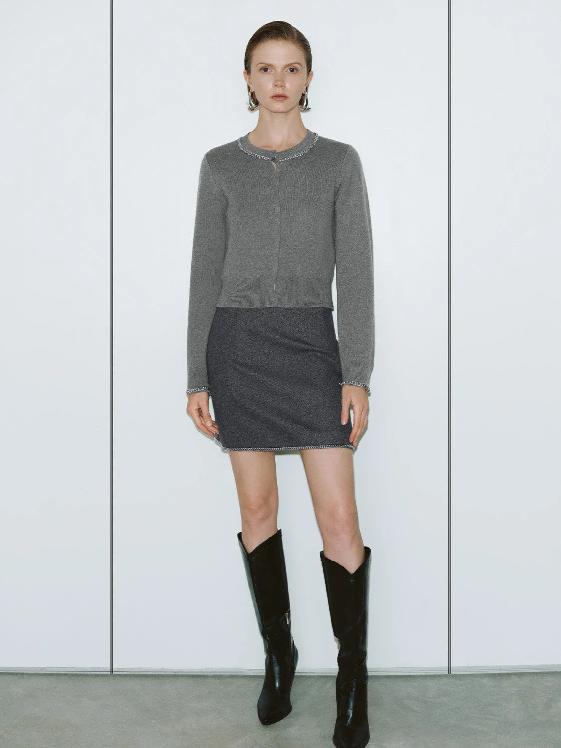 Chain Decor Knitted Cardigans sold by Urban Revivo product image thumbnail 4