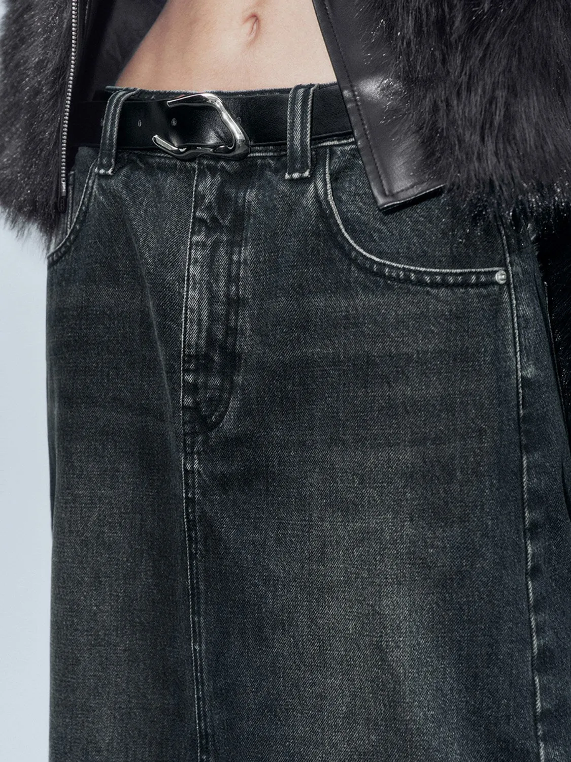 Regular Denim Skirts sold by Urban Revivo product image thumbnail 4