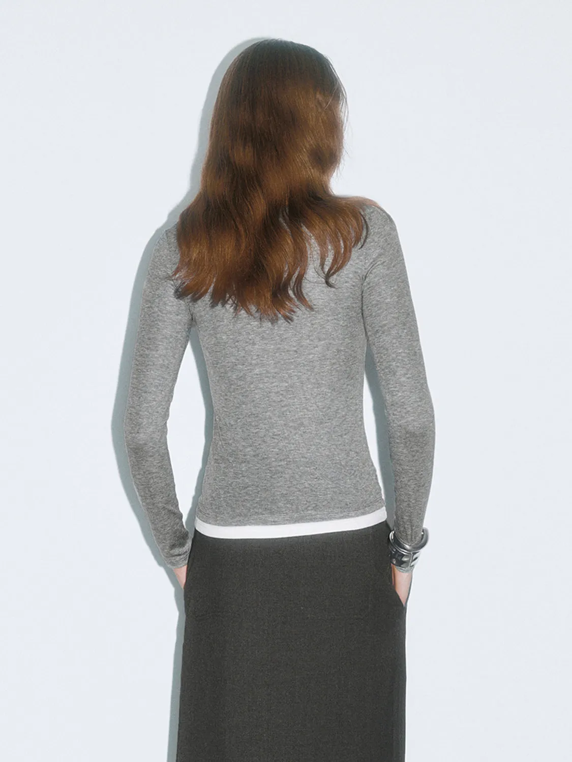 Skinny Long Sleeve T-Shirts sold by Urban Revivo product image thumbnail 2