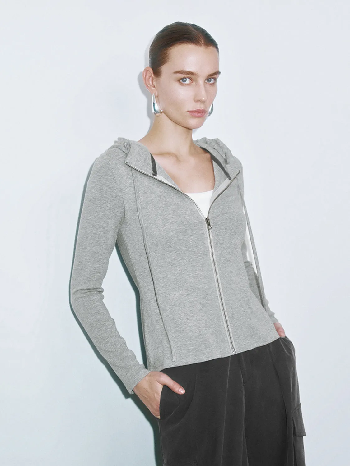 Skinny Zip Up Front Jackets sold by Urban Revivo product image thumbnail 3