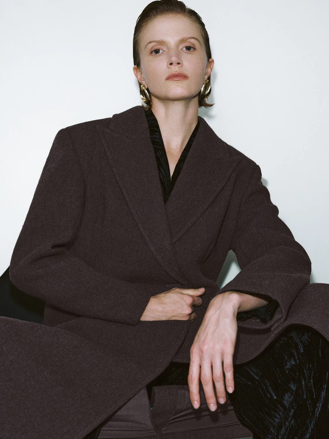 Double Breasted Longline Wool Blend Coats sold by Urban Revivo product image thumbnail 5