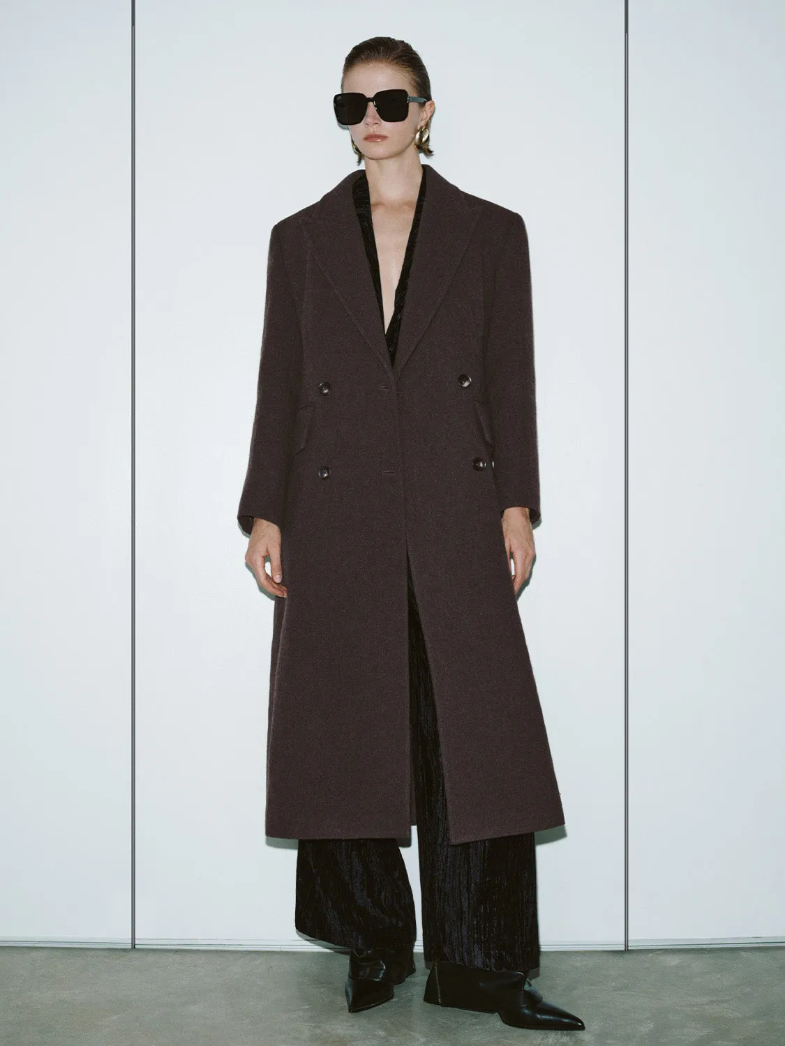 Double Breasted Longline Wool Blend Coats sold by Urban Revivo