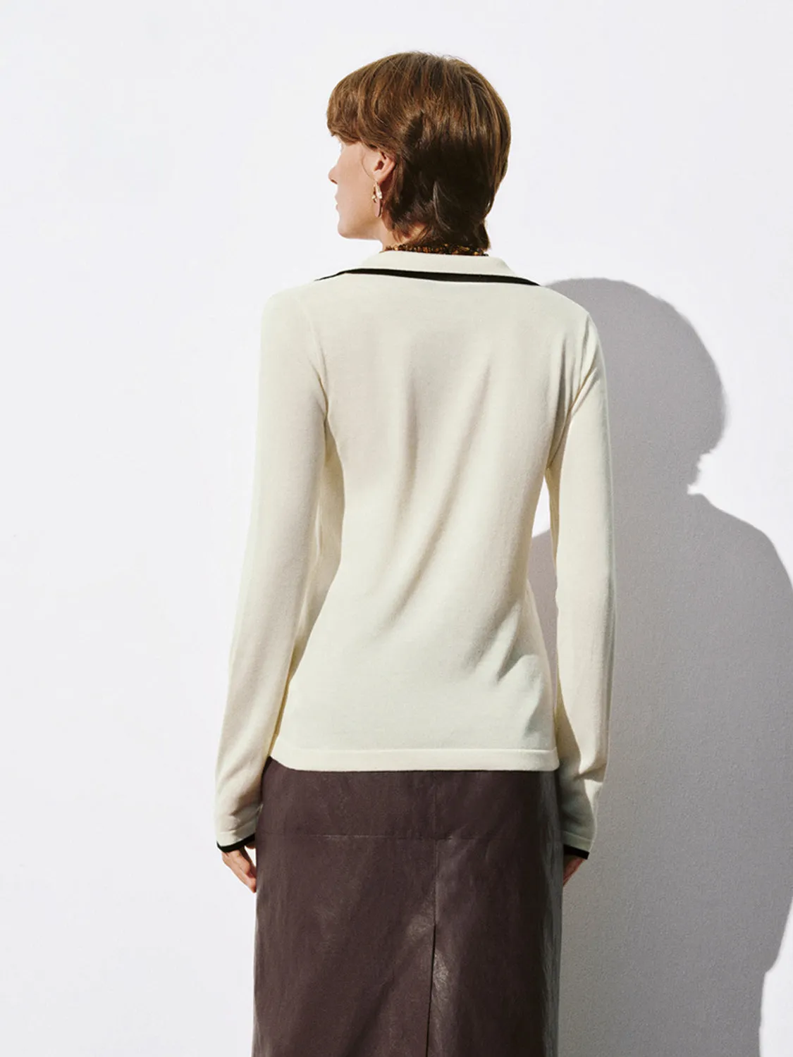 Wide Lapel Knitted T-Shirts sold by Urban Revivo product image thumbnail 3