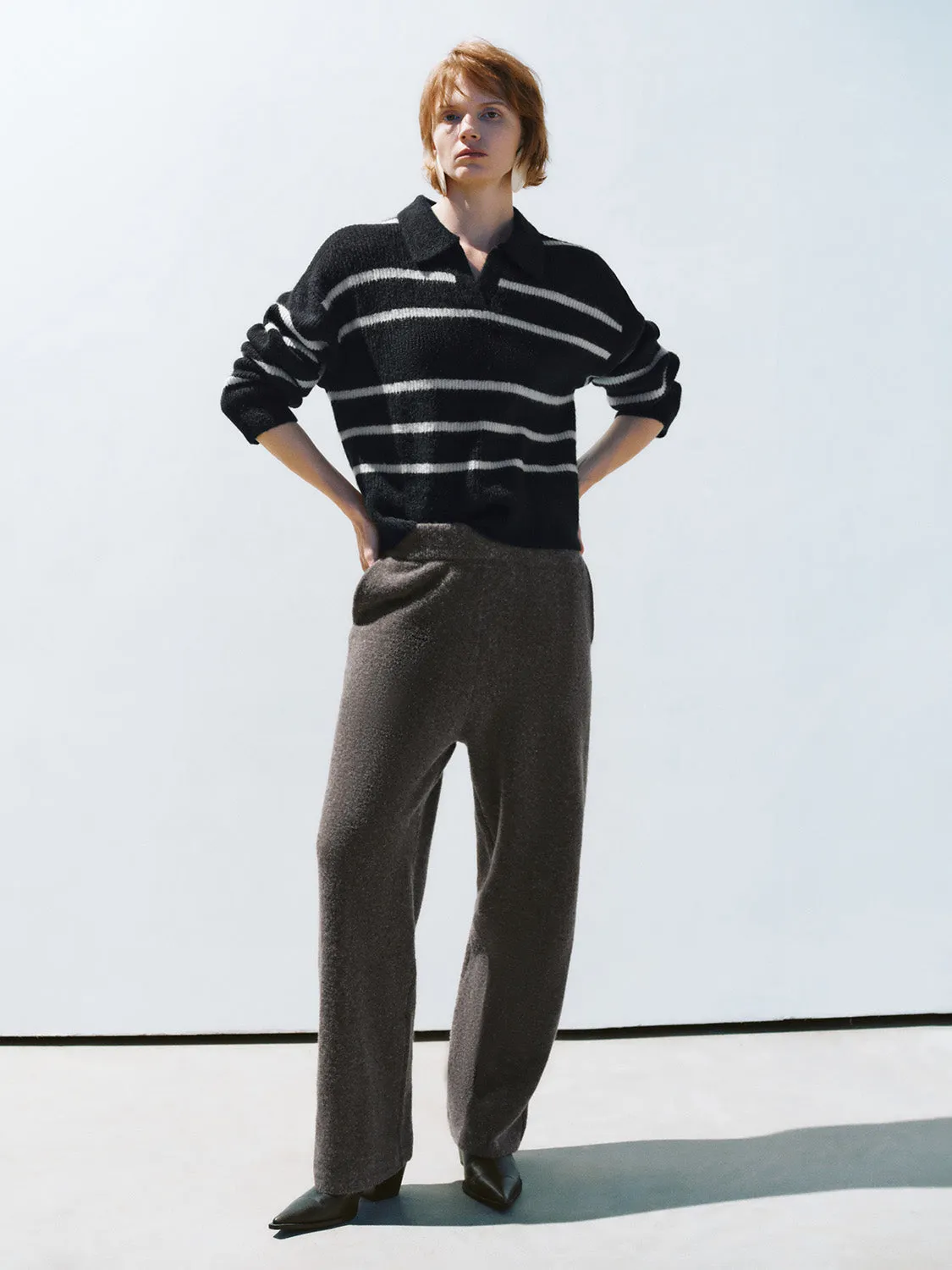 Lapel Striped Knitted T-Shirts sold by Urban Revivo product image thumbnail 4