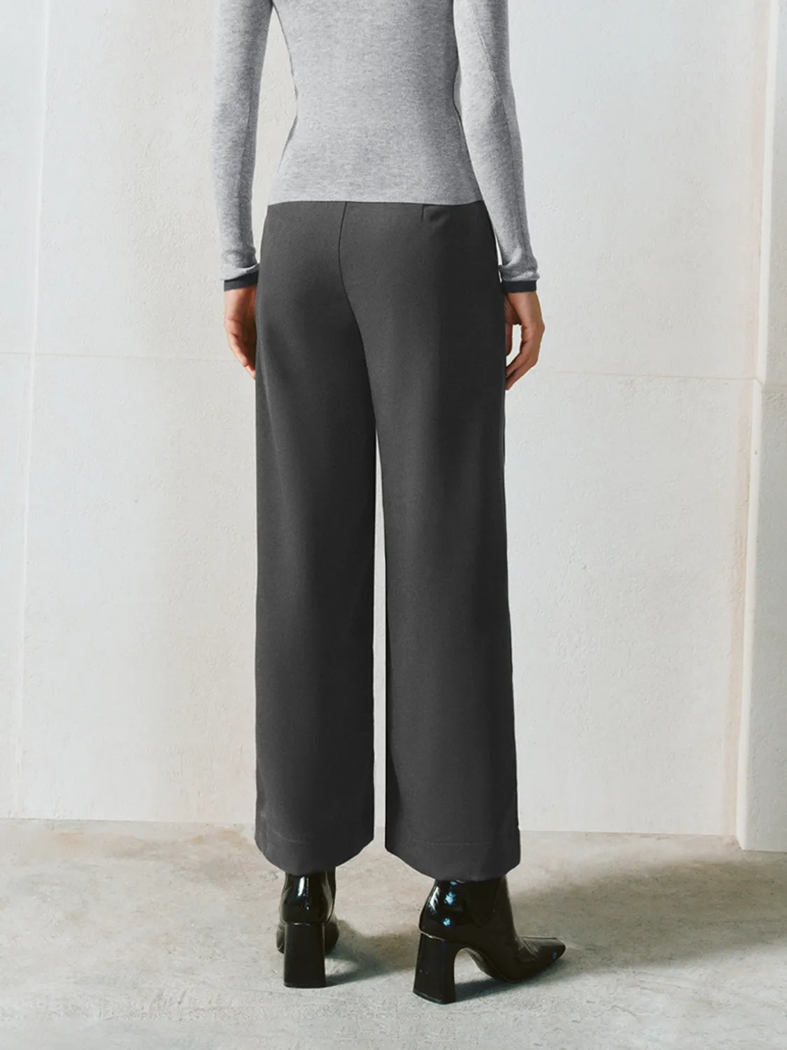 Straight Wide-Leg Pants sold by Urban Revivo product image thumbnail 3