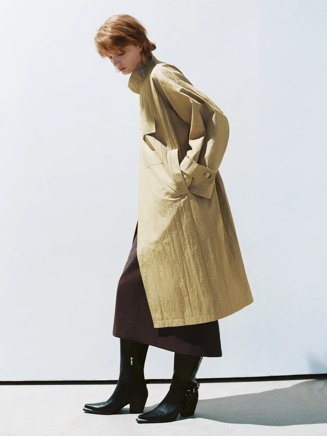 Loose Longline Trench Coats sold by Urban Revivo product image thumbnail 4
