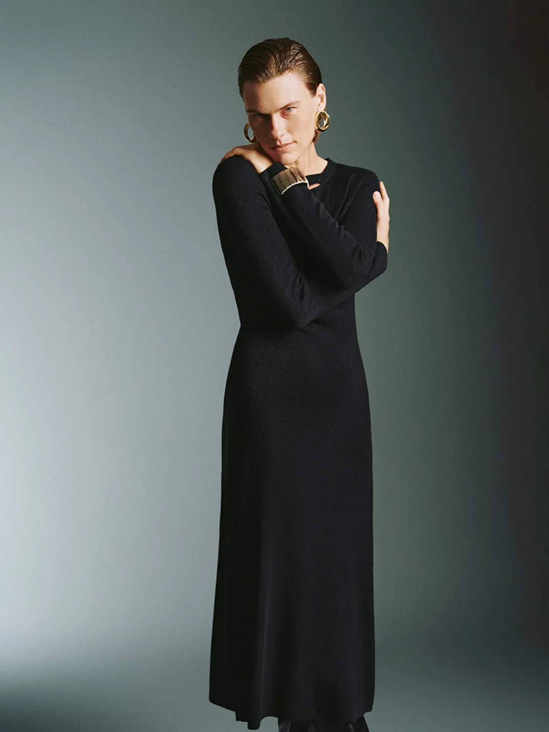 Cut-out Front Maxi Knitted Dresses sold by Urban Revivo product image thumbnail 5