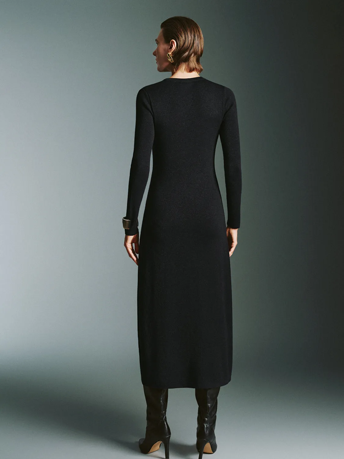 Cut-out Front Maxi Knitted Dresses sold by Urban Revivo product image thumbnail 2