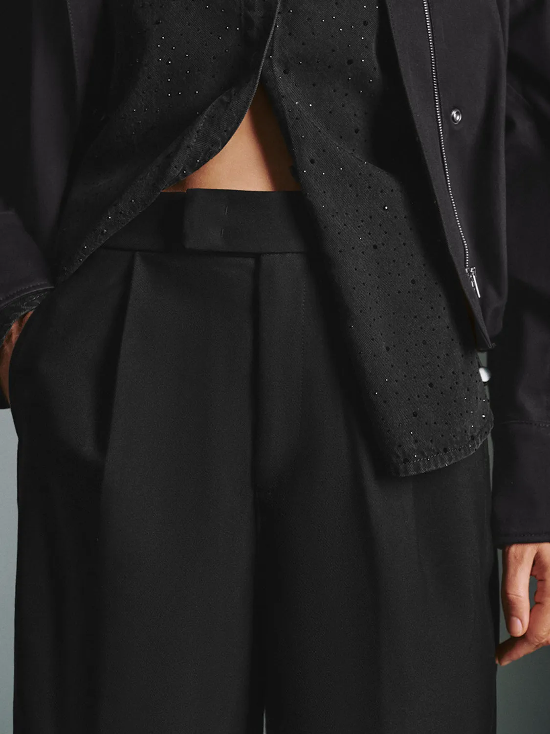 High Waist Wide-Leg Pants sold by Urban Revivo product image thumbnail 4