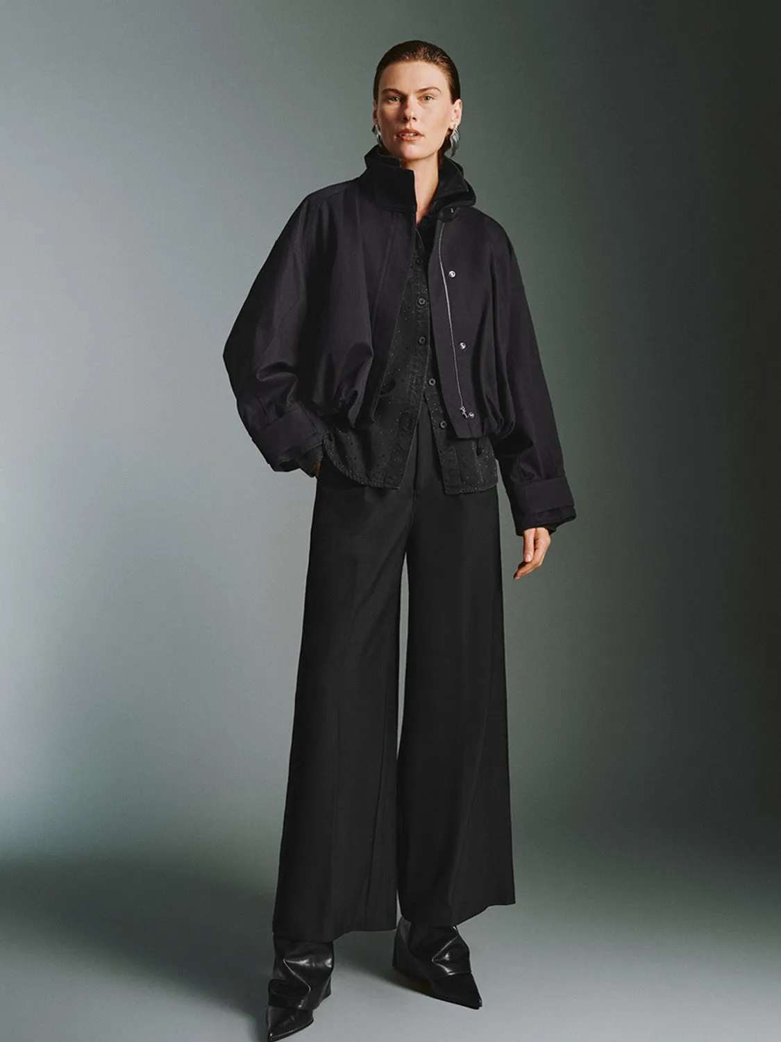 High Waist Wide-Leg Pants sold by Urban Revivo product image thumbnail 5