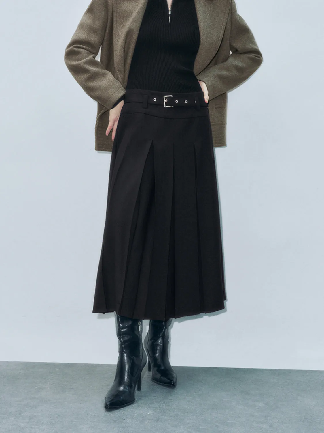 Maxi Pleated A-Line Skirts sold by Urban Revivo product image thumbnail 2