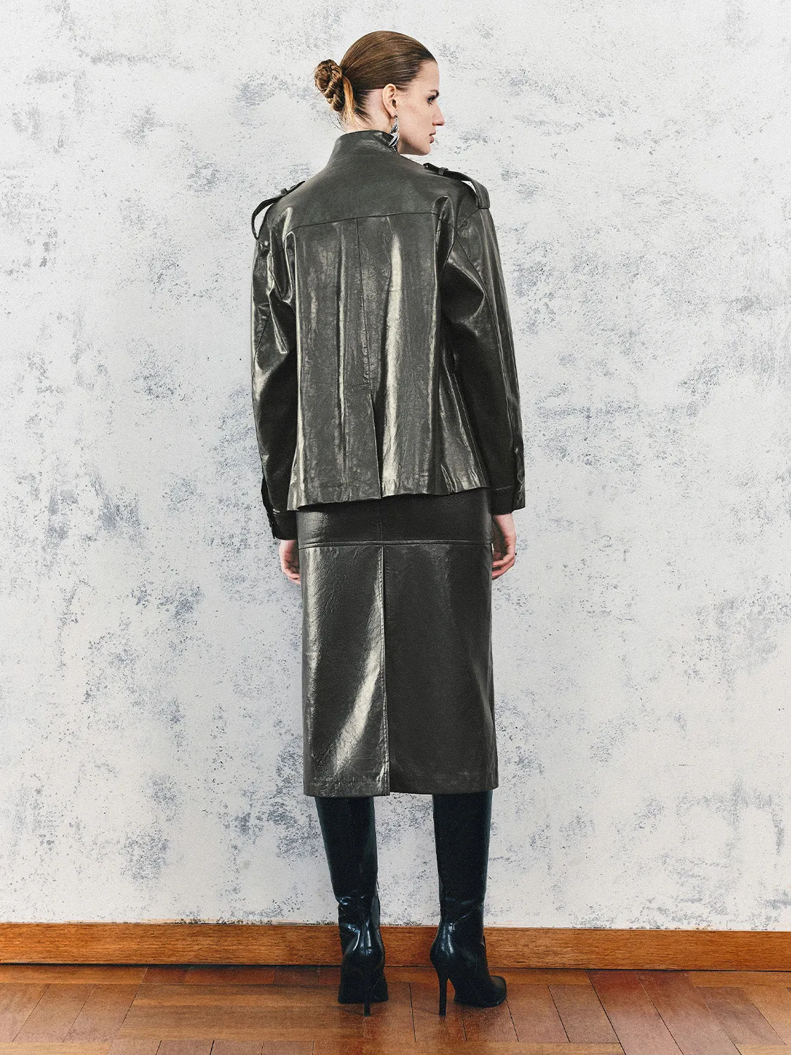 Leather A-Line Skirts sold by Urban Revivo product image thumbnail 4