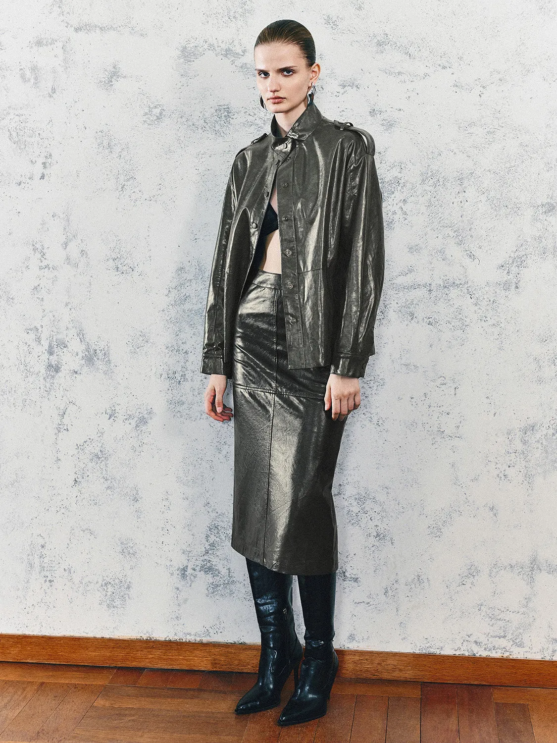 Leather A-Line Skirts sold by Urban Revivo product image thumbnail 5