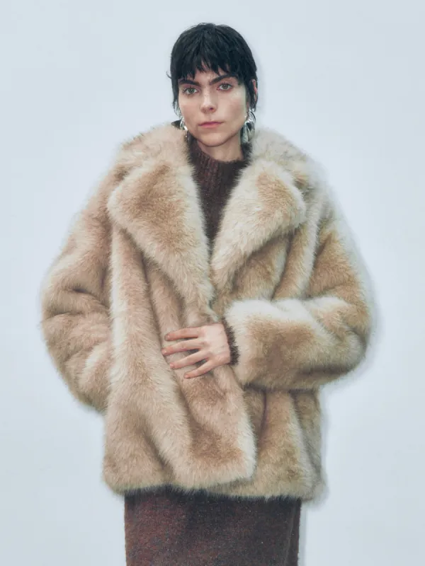 Notched Collar Fur Jackets sold by Urban Revivo