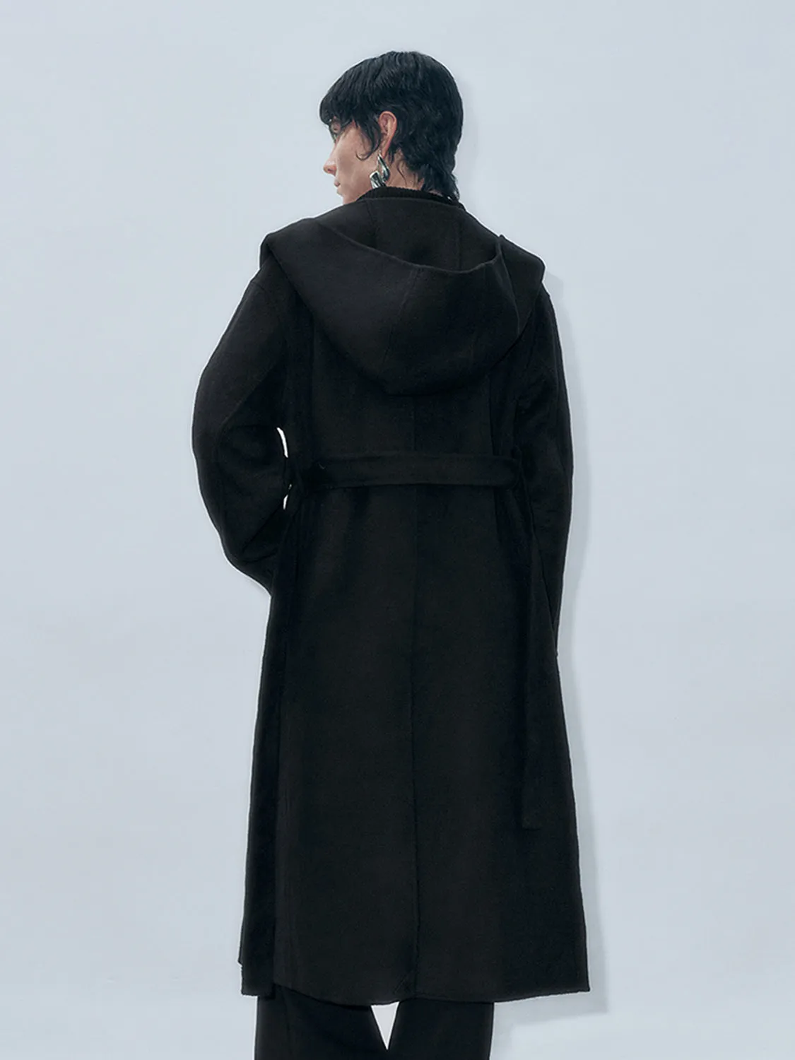 Loose Bathrobe Wool Blend Coats sold by Urban Revivo product image thumbnail 2