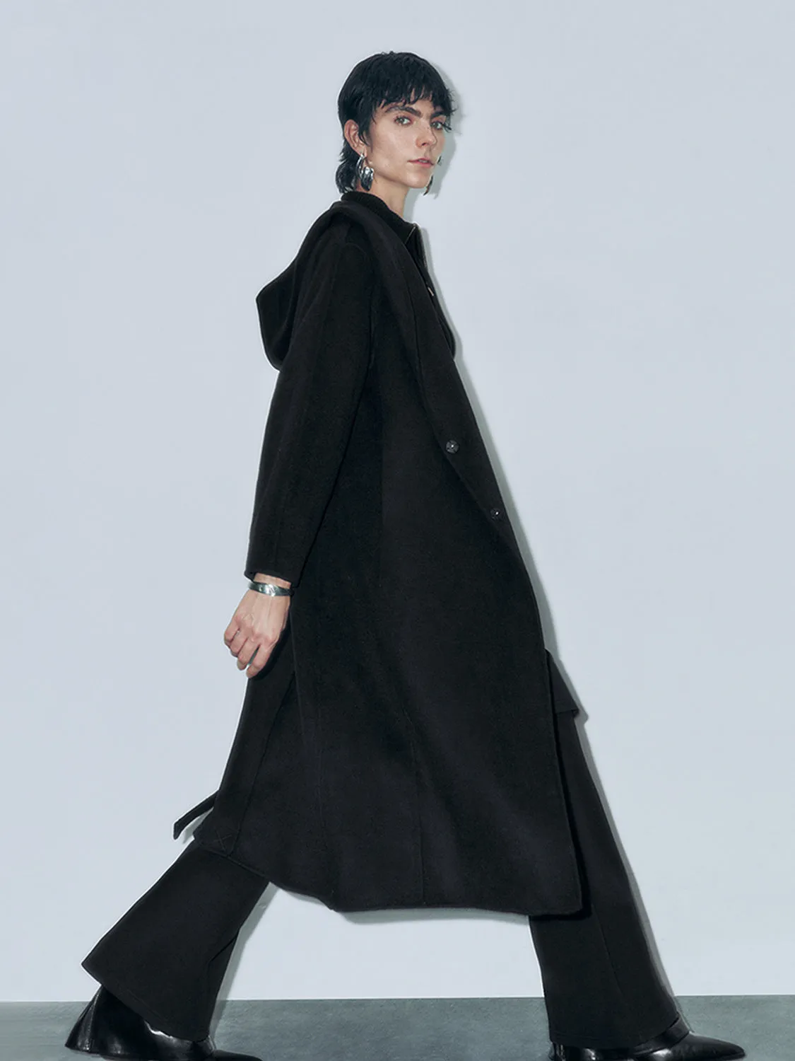 Loose Bathrobe Wool Blend Coats sold by Urban Revivo product image thumbnail 5
