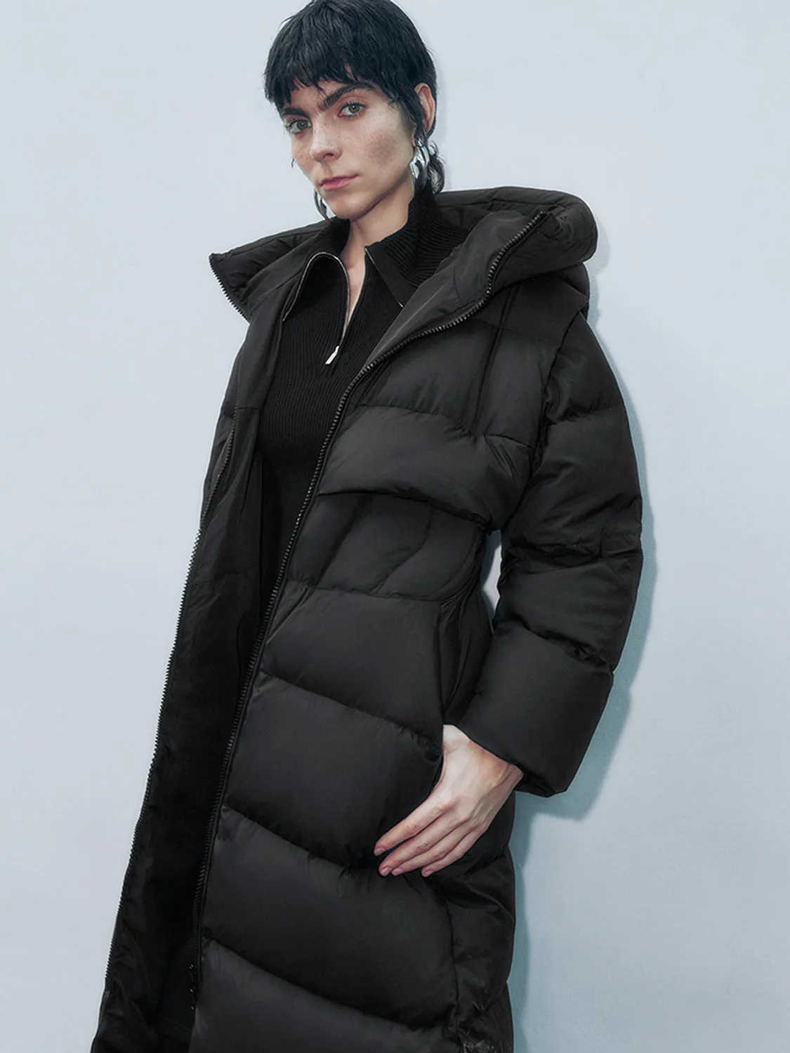 Padded Longline Down Outerwear sold by Urban Revivo product image thumbnail 5