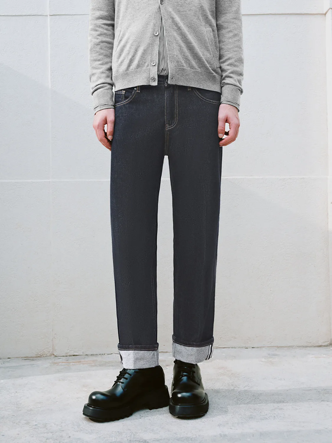 Turn-Up Denim Jeans sold by Urban Revivo product image thumbnail 2