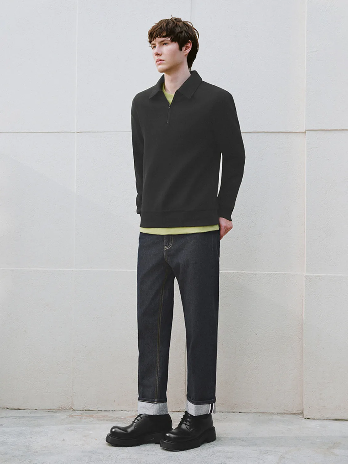 Lapel Regular Sweatshirts sold by Urban Revivo product image thumbnail 4