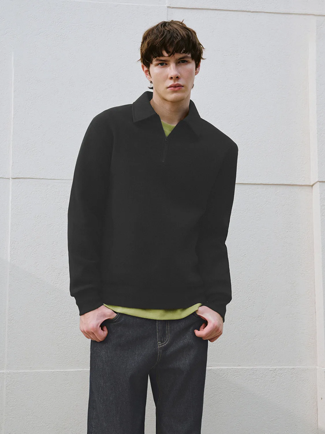 Lapel Regular Sweatshirts sold by Urban Revivo