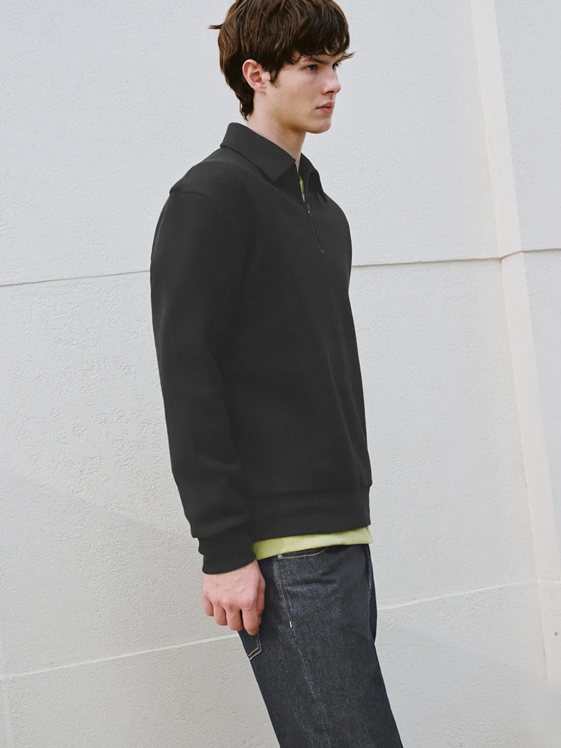 Lapel Regular Sweatshirts sold by Urban Revivo product image thumbnail 5