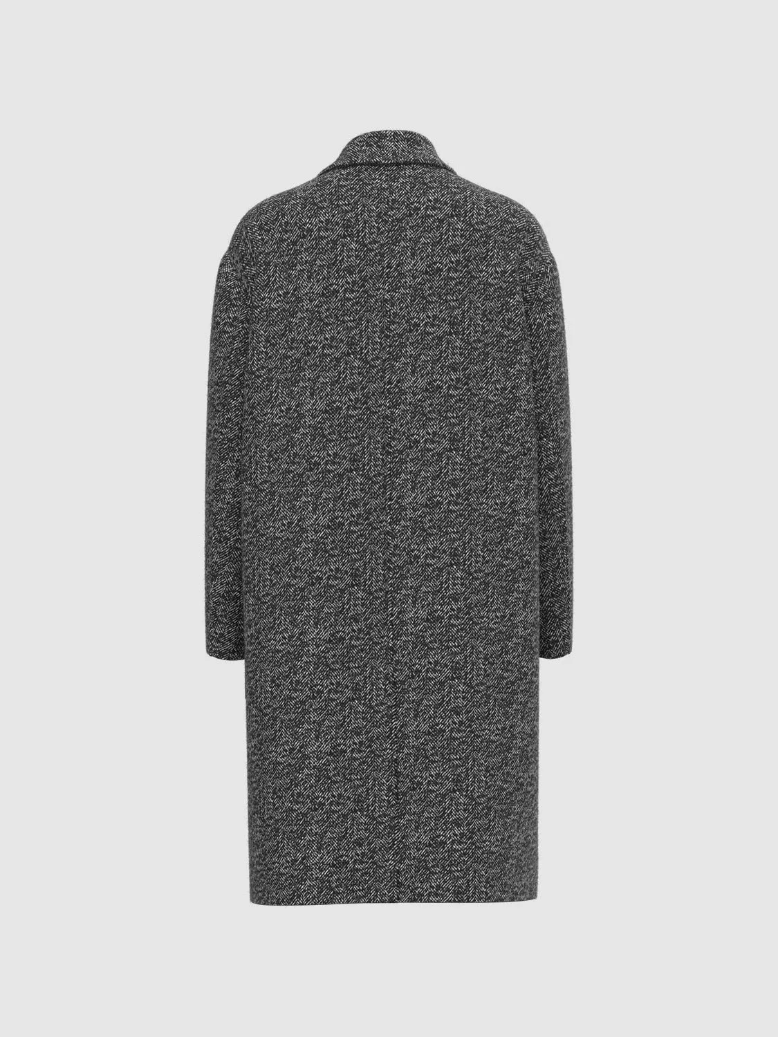 Longline Flap Pocket Wool Blend Coats sold by Urban Revivo product image thumbnail 2