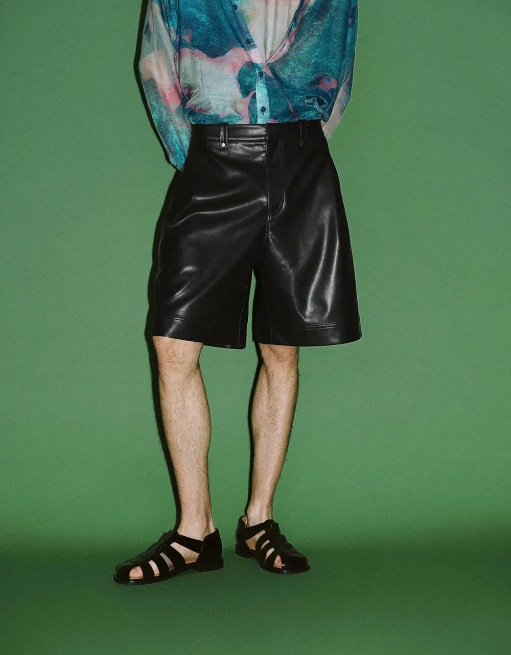 Vegan Leather Loose Shorts sold by Urban Revivo product image thumbnail 2