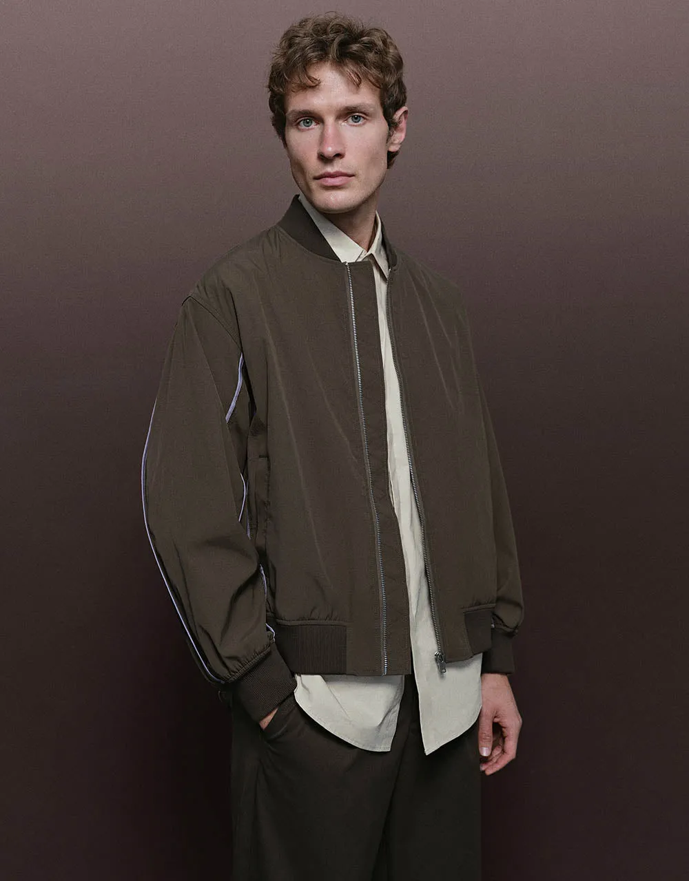 Zipper Front Loose Jacket sold by Urban Revivo product image thumbnail 3