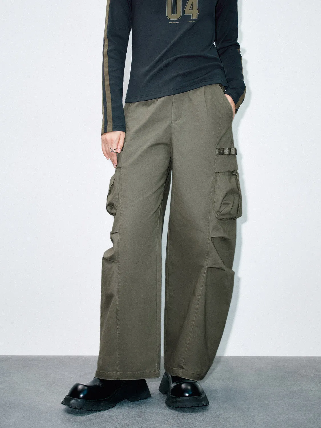 Loose Wide-Leg Pants sold by Urban Revivo product image thumbnail 2