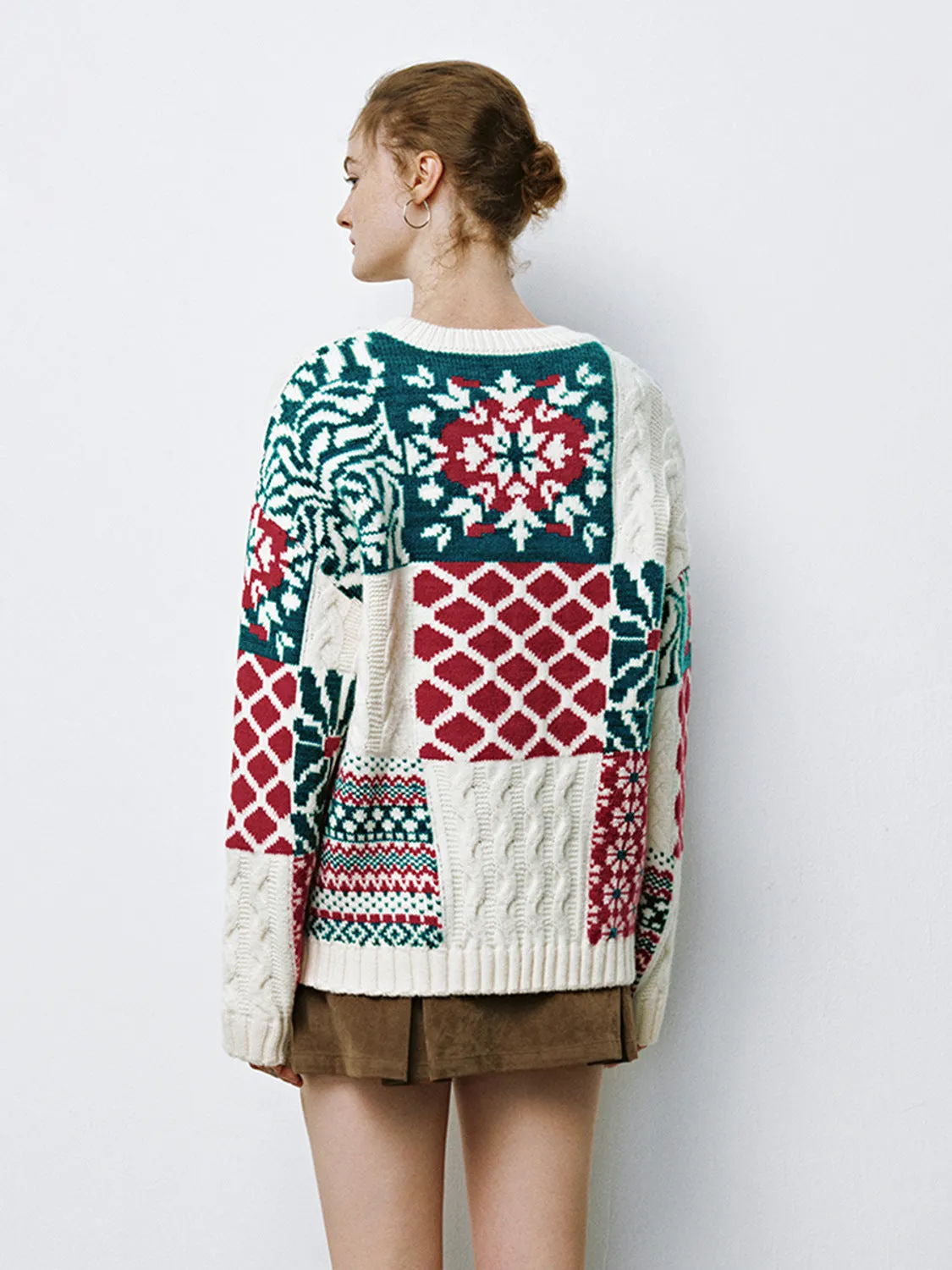 Christmas Theme Cable Knitted T-Shirts sold by Urban Revivo product image thumbnail 2