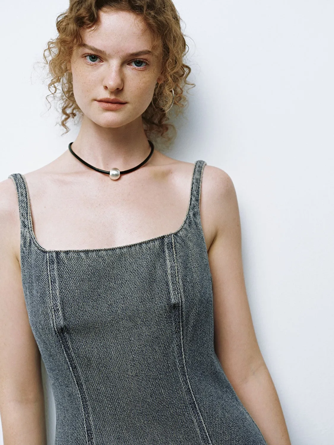 Cami Pleated Denim Dresses sold by Urban Revivo product image thumbnail 3