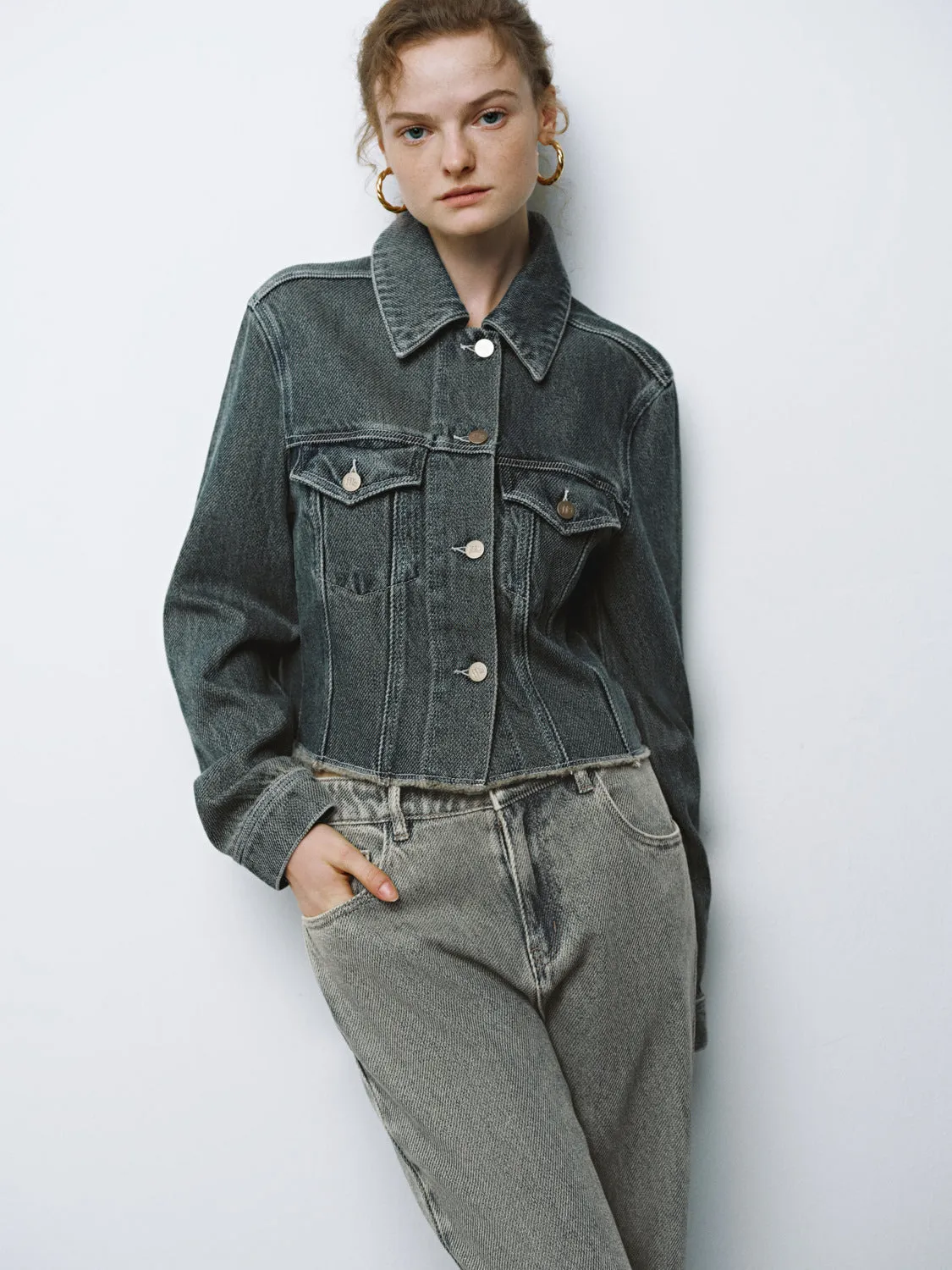 Cropped Denim Jackets sold by Urban Revivo product image thumbnail 5