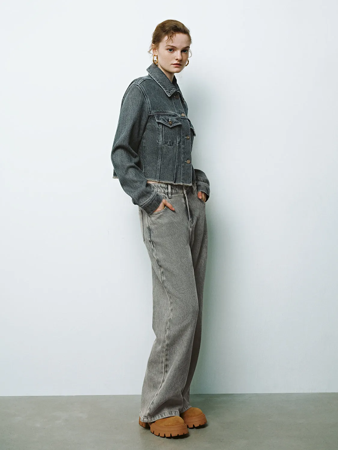 Cropped Denim Jackets sold by Urban Revivo product image thumbnail 4