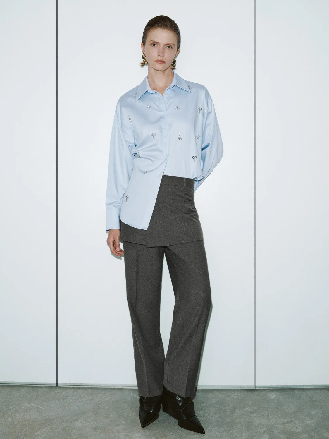 2 In 1 Wide-Leg Pants sold by Urban Revivo product image thumbnail 5