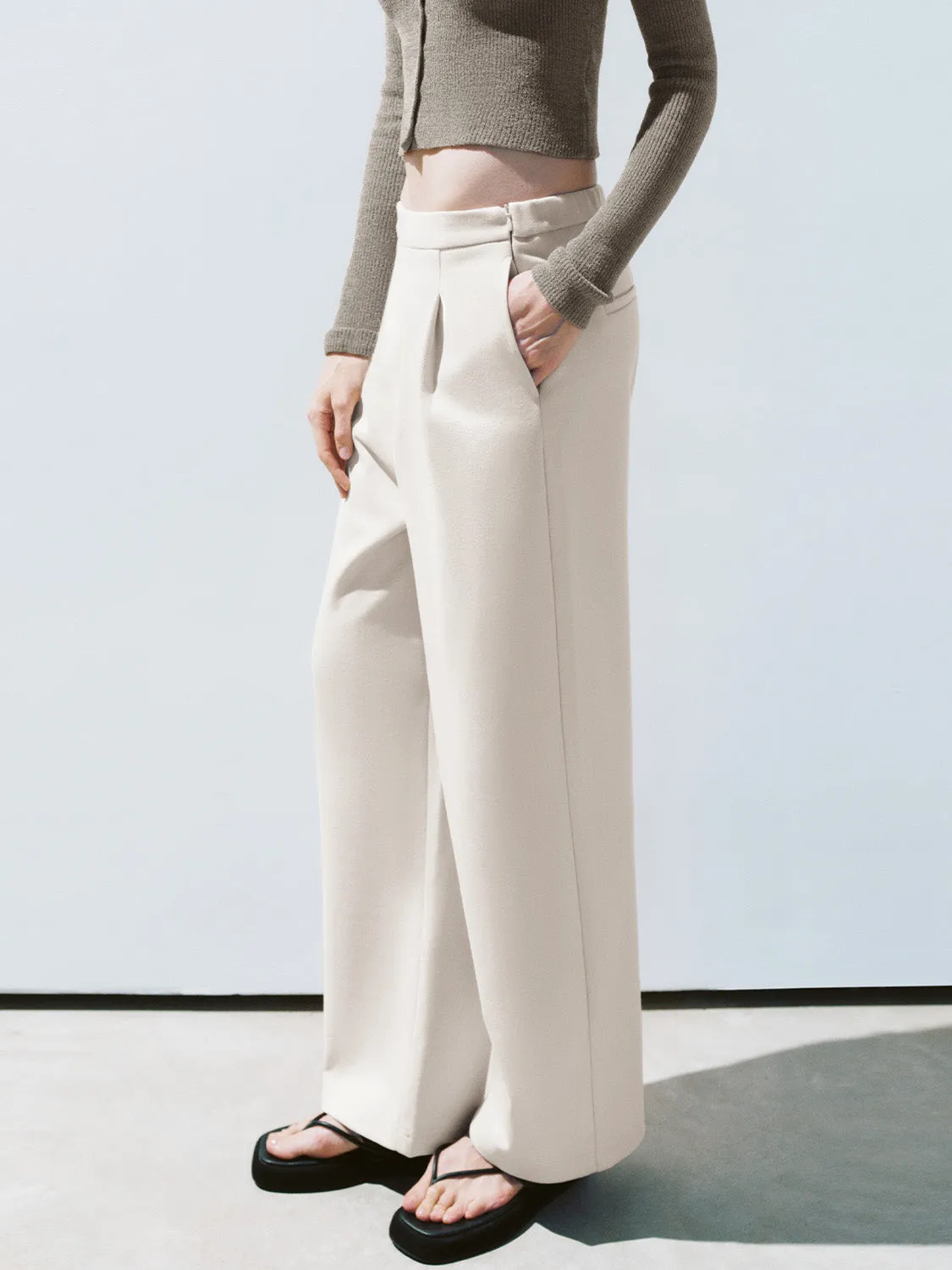 Regular Wide-Leg Pants sold by Urban Revivo product image thumbnail 3