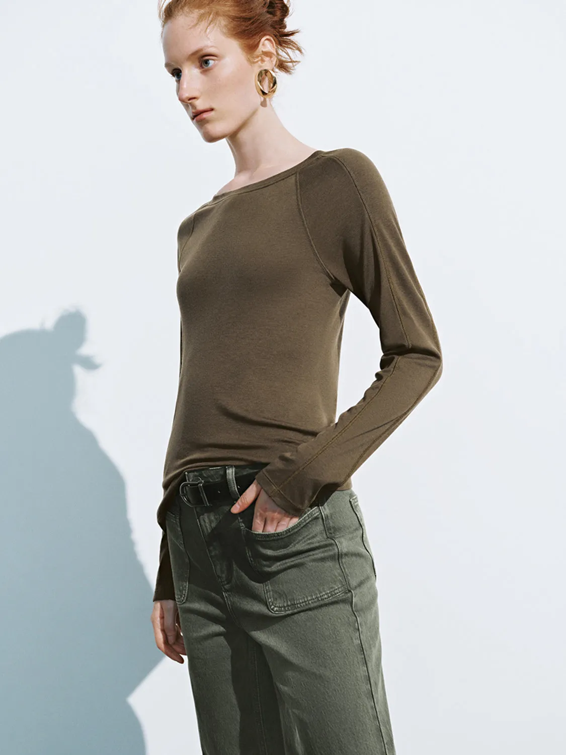 Skinny Long Sleeve T-Shirts sold by Urban Revivo product image thumbnail 2