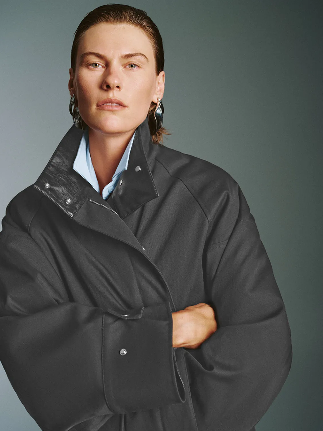 Loose Zip Up Front Jackets sold by Urban Revivo product image thumbnail 3
