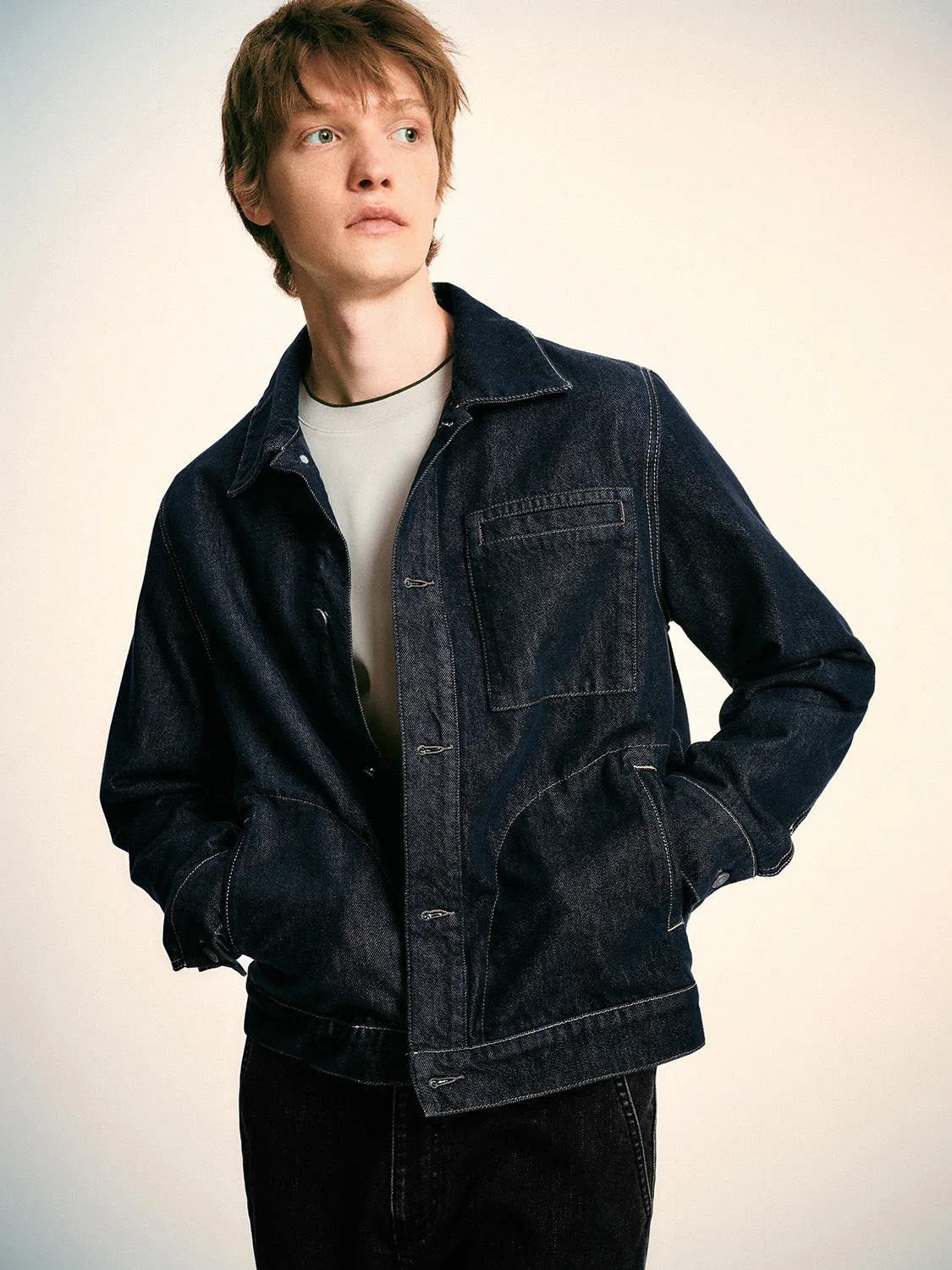 Button Up Denim Jackets sold by Urban Revivo product image thumbnail 2