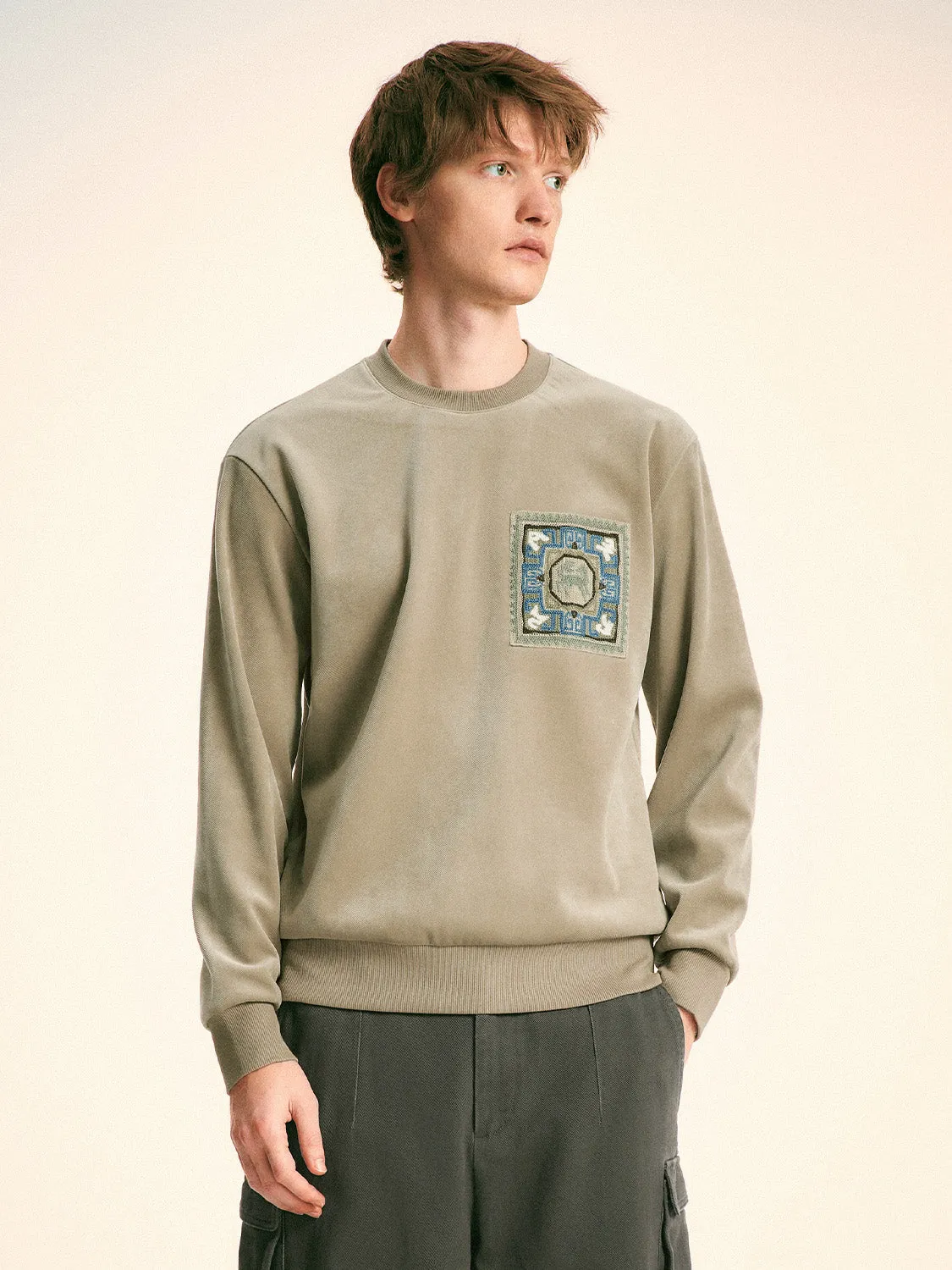 Crew Neck Sweatshirts sold by Urban Revivo product image thumbnail 2