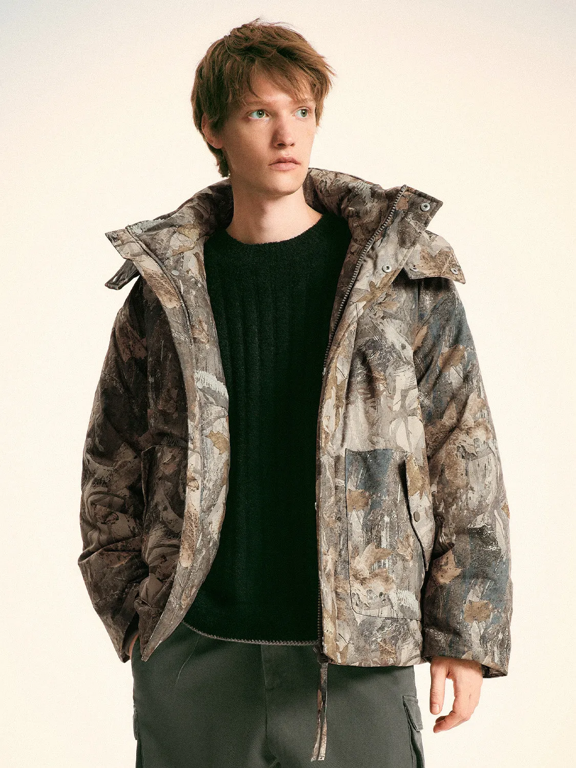 Scenery Printed Padded Coats sold by Urban Revivo