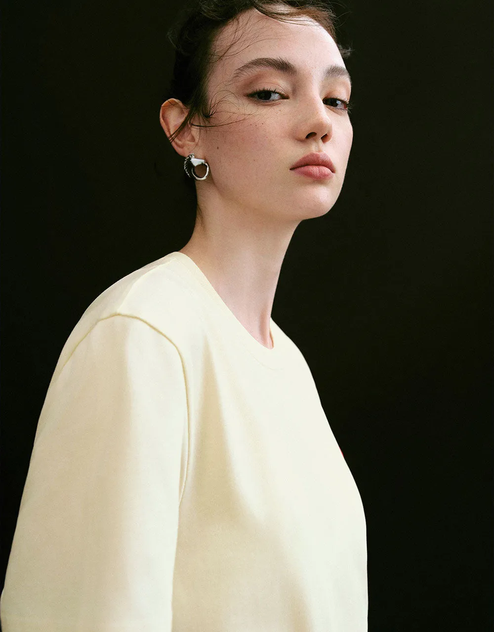 Crew Neck Loose T-Shirt sold by Urban Revivo product image thumbnail 4