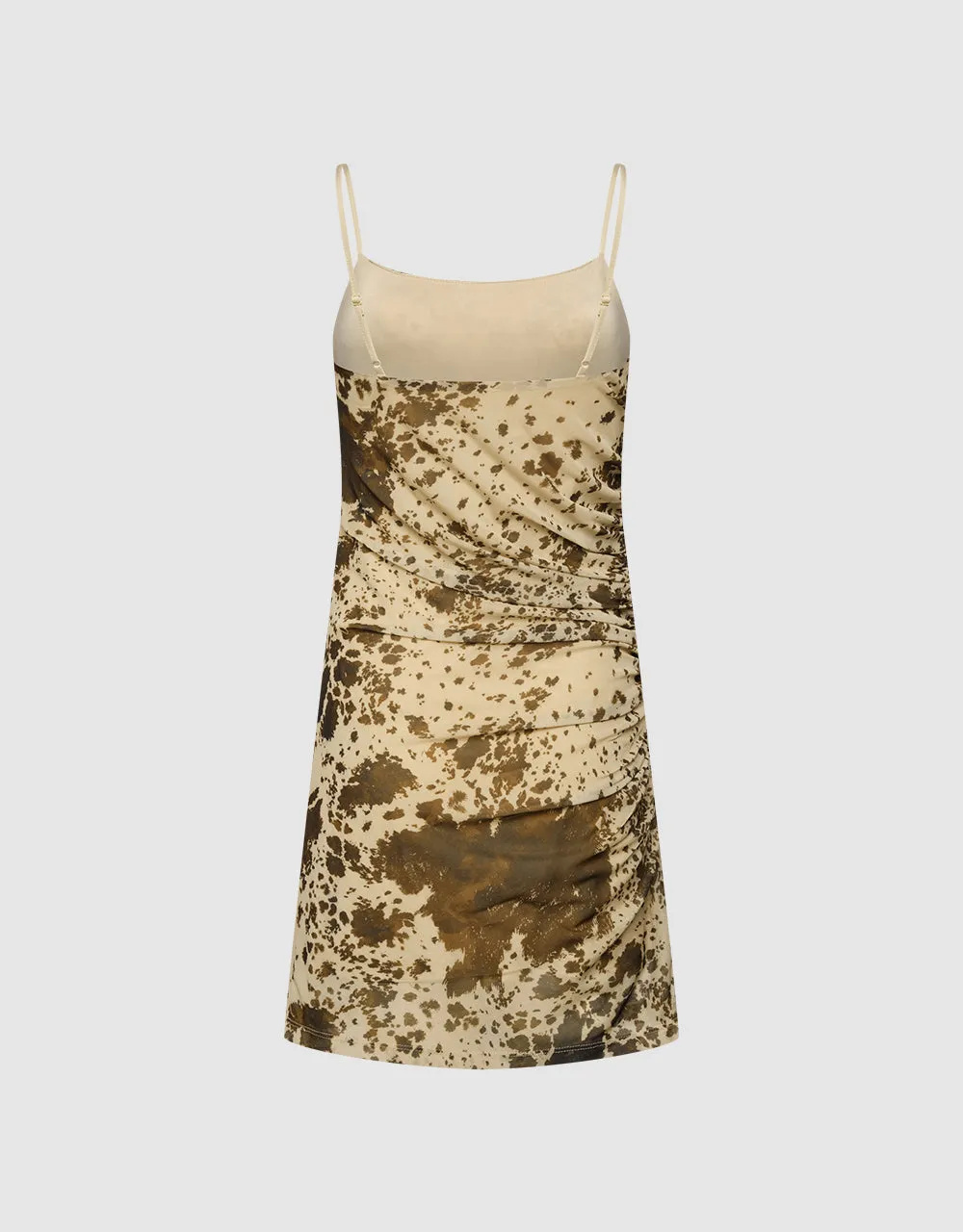 Printed Square-cut Collar Skinny Cami Dress sold by Urban Revivo product image thumbnail 5
