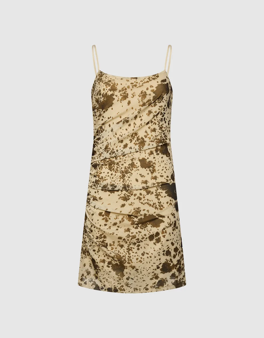 Printed Square-cut Collar Skinny Cami Dress sold by Urban Revivo product image thumbnail 4