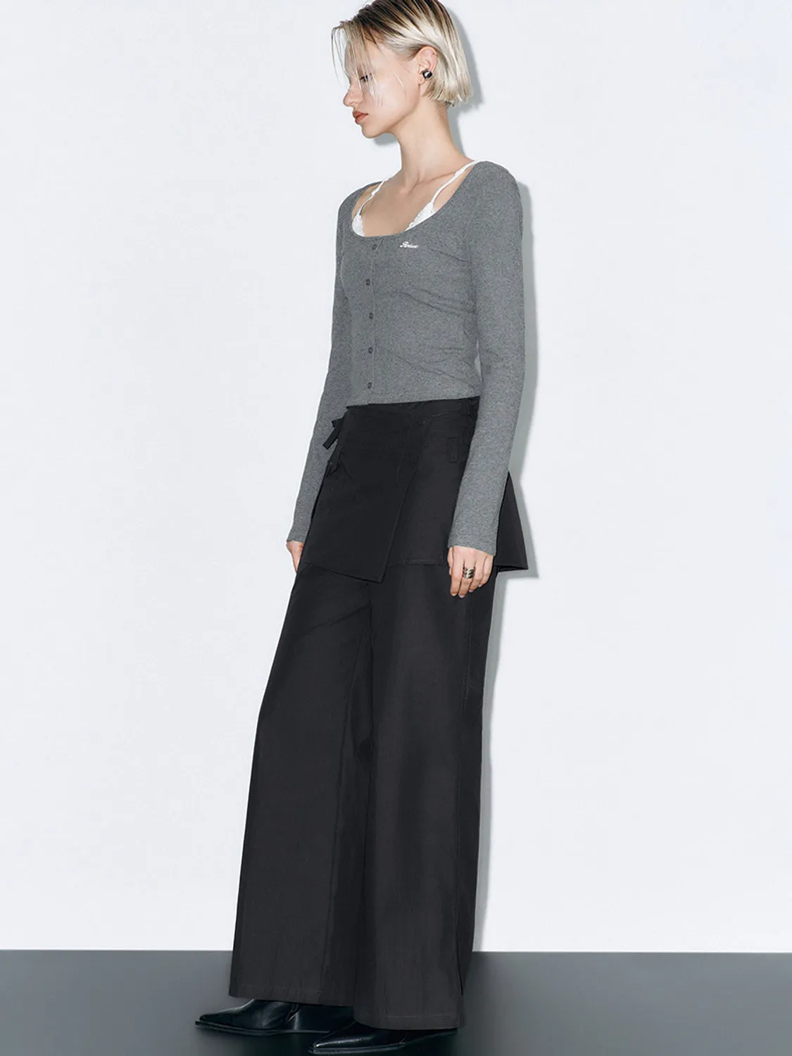 2 In 1 Wide-Leg Pants sold by Urban Revivo product image thumbnail 5