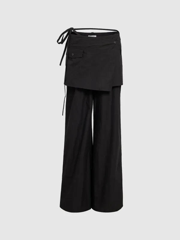 2 In 1 Wide-Leg Pants sold by Urban Revivo