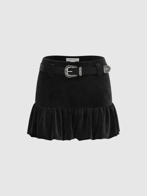 Ruffle Hem A-Line Skirts made by Urban Revivo