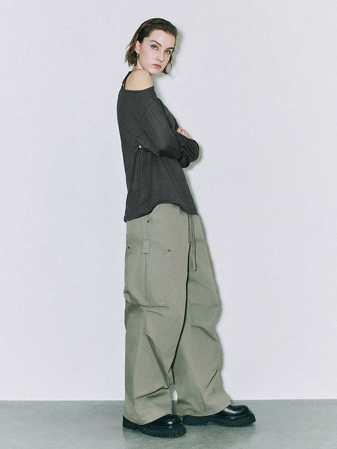 Cold Shoulder Loose T-Shirts sold by Urban Revivo product image thumbnail 4