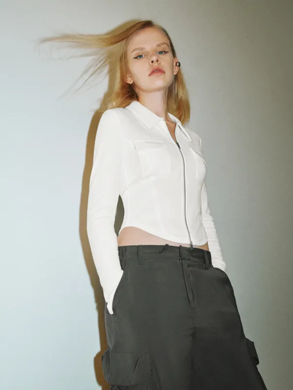 Skinny Cropped Shirts sold by Urban Revivo