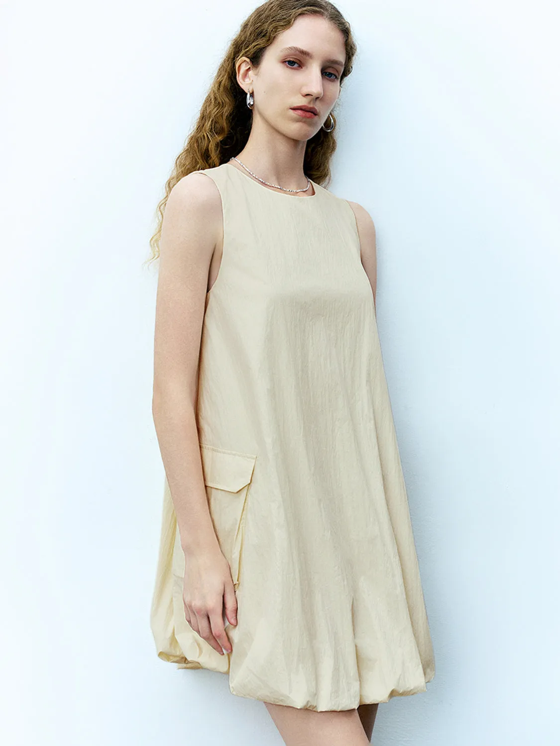 Flap Pocket A-Line Dresses sold by Urban Revivo