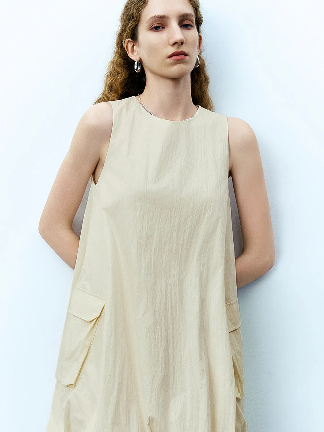 Flap Pocket A-Line Dresses sold by Urban Revivo product image thumbnail 3